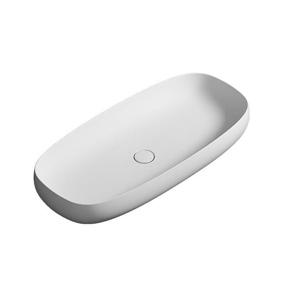 Ws Bath Collections Seed 90.42 WM Seed 35-3/8" Rectangular Ceramic Vessel Bathroom Sink -