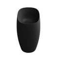 thumbnail image 1 of Ws Bath Collections Seed Fs Seed 16-11/16" Square Ceramic Pedestal Bathroom Sink - Black, 1 of 1