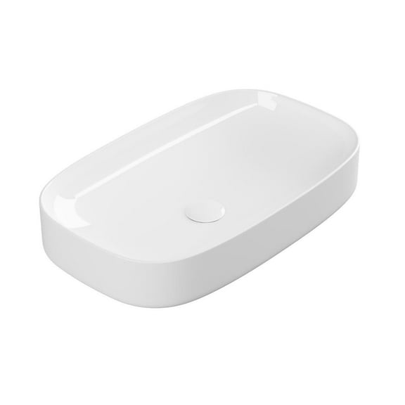 Ws Bath Collections Top Counter 6540 Top 25-5/8" Rectangular Ceramic Vessel Bathroom Sink