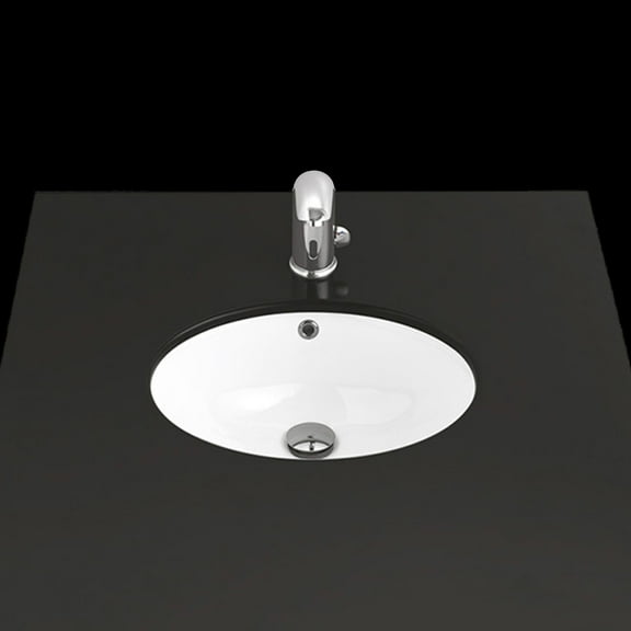Ws Bath Collections Under Tp 211 Under 19-1/8" Round Ceramic Undermount Bathroom Sink -