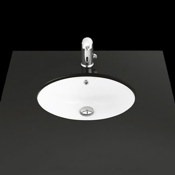Ws Bath Collections Under Tp 214 Under 22" Round Ceramic Undermount Bathroom Sink - White