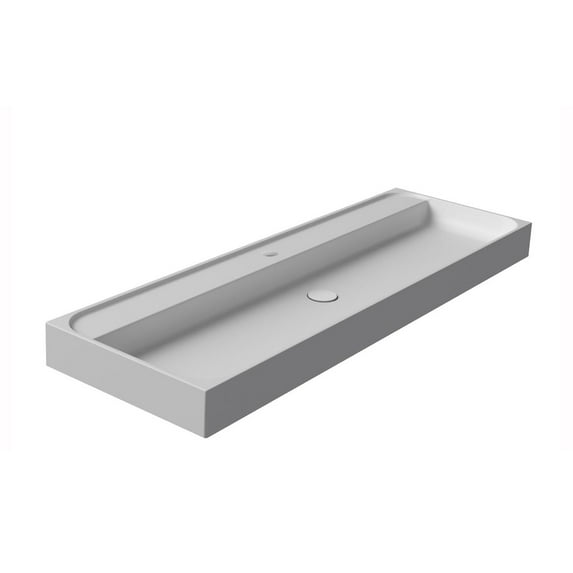 Ws Bath Collections Unit Plus 140A.01 Unit Plus 55-1/8" Rectangular Ceramic Vessel / Wall