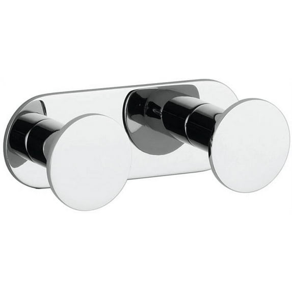Ws Bath Collections Upside 3061 Upside Double Robe Hook Rack - Chrome