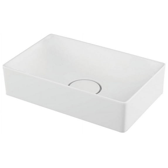 Ws Bath Collections Vision 6042 WM Vision 16-1/2" Rectangular Ceramic Vessel Bathroom Sink