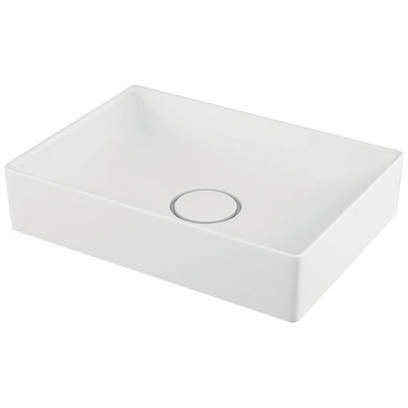 Ws Bath Collections Vision 6050 WM Vision 19-11/16" Rectangular Ceramic Vessel Bathroom