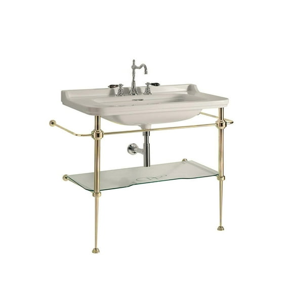 Ws Bath Collections Waldorf 4142K2.03+9196K2 Waldorf 39-3/8" Rectangular Brass And Ceramic