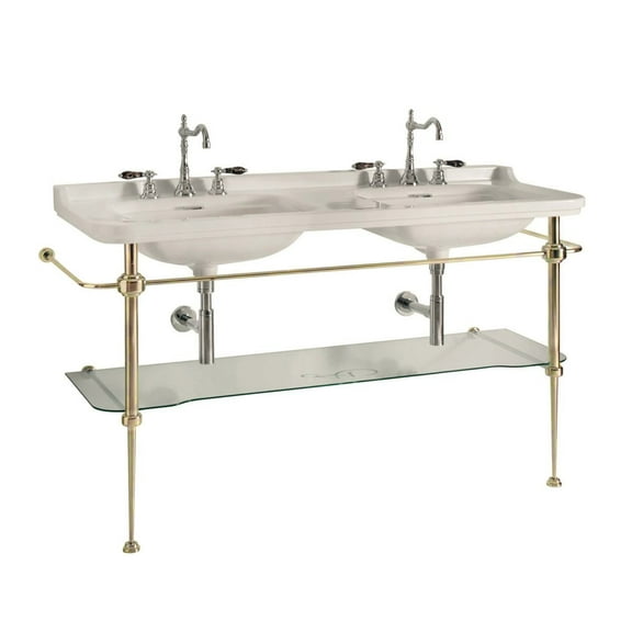 Ws Bath Collections Waldorf 4143K2.03+9195K2 Waldorf 59-1/8" Rectangular Brass And Ceramic