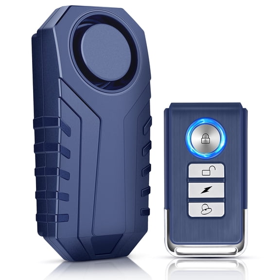 Wsdcam Bike Alarm Anti-Theft Wireless Waterproof Security Vibration Motion Sensor Alarm (Blue)