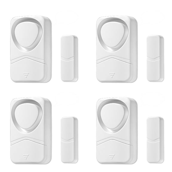 Wsdcam Door and Window Alarms for Home Security, 110dB Magnetic Sensor Alarm, Pool Door Alarm for Kids Safety, 4-in-1 Mode Small Wireless Door Alarms 4Pack