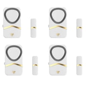 Wsdcam Door and Window Alarms for Home Security, 110dB Magnetic Sensor Alarm, Pool Door Alarm for Kids Safety, 4-in-1 Mode Small Wireless Door Alarms 4Pack