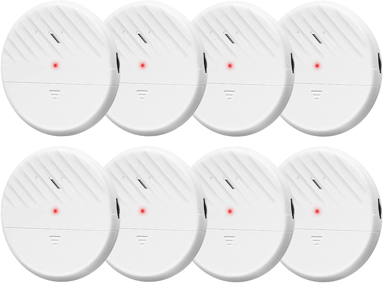 Wsdcam Window Alarm Sensors 125dB Ultra-Slim Wireless Glass Break Detector Vibration Alarm 8 Pack