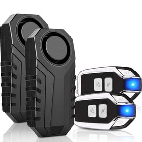Wsdcam Wireless Bicycles Alarm with Remote Super Loud Anti-Theft Touch Motion Alarms for Vehicle Bike Motorcycle Scooter,SOS Function -2Pack