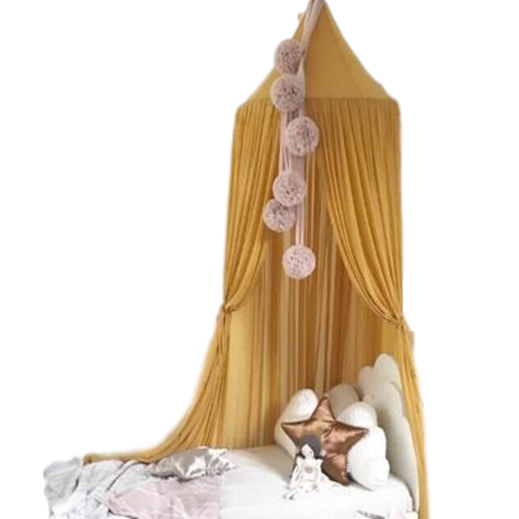 Wsevypo Dome Princess Bed Canopy Round Lace Mosquito Net Hanging House Netting Curtains