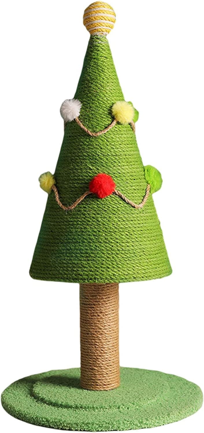 WskLinft Cat Scratching Post Pet Toy Sturdy Vertical Christmas Tree