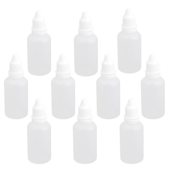 Wswqop 10pcs 30ml Empty Plastic Squeezable Container Dropper Bottles Lab Liquid