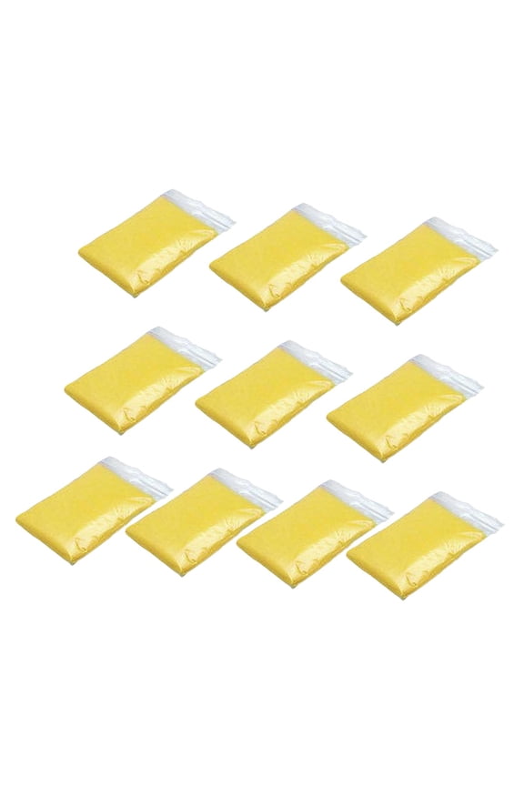 10x Emergency Raincoats Camping with Drawstring Hood Disposable Rain Ponchos Yellow