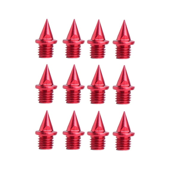 Wswqop 12Pcs Track Shoe Spikes Replacement Spikes for Track Shoes Lightweight Track and Red