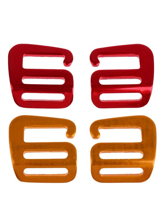 2 Pairs Aureate&Red 2 Colors Adjustable 25mm Webbing Buckles Aluminium G Hook