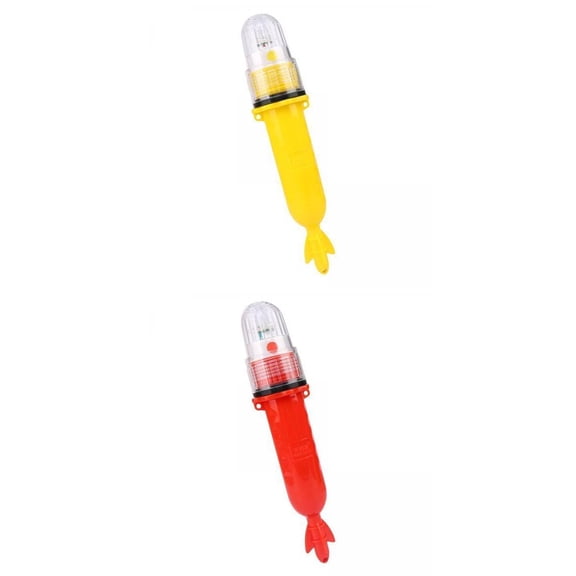 Wswqop 2 Pieces Boat LED Navigation Lights Buoys Floating Kayak Light Underwater