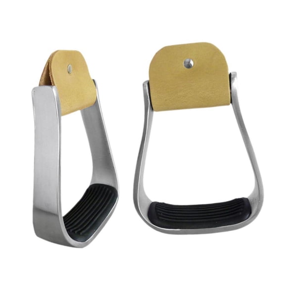Wswqop 2 Pieces Horse Riding Stirrups Lightweight English Saddle Step Anti Skid Western