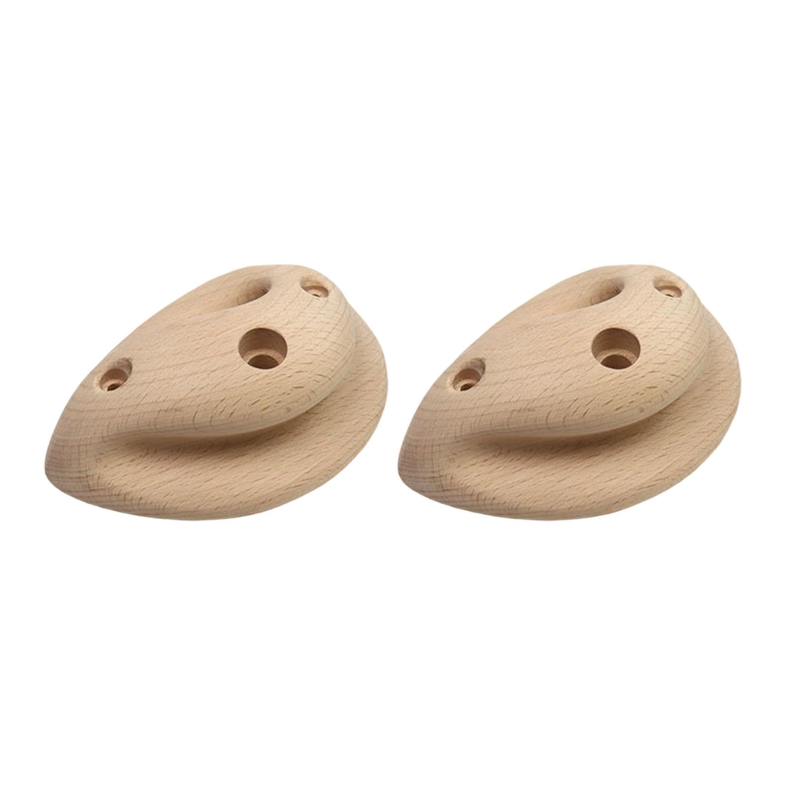 Wswqop 2 Pieces Rock Climbing Holds Climbing Wall Grips Upper Body Workouts Fingerboard