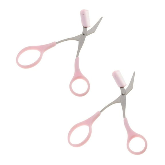 Wswqop 2 Pieces Women Makeup Eyelash Eyebrow Trimmer Scissors Hair Remover With Comb