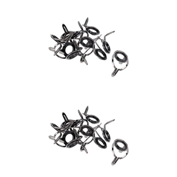 Wswqop 20Pcs Fishing Rod Guides Repair Kit Eye Rings Rod Building