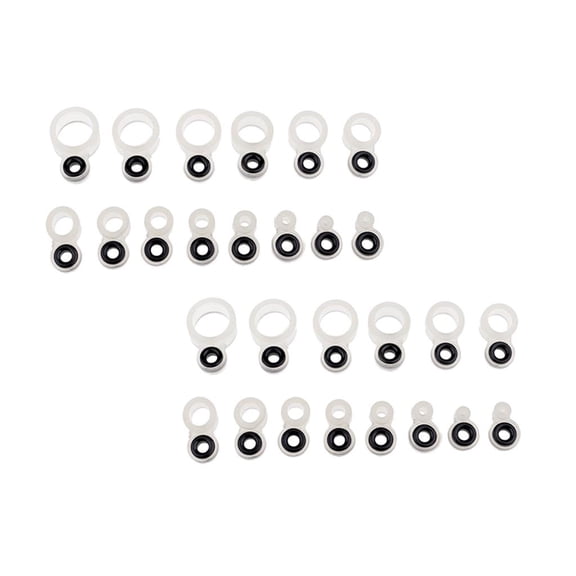 Wswqop 28pcs Fishing Rod Guides Tip Set Eye Ring Repair Kit Rod Building 0.9-14mm
