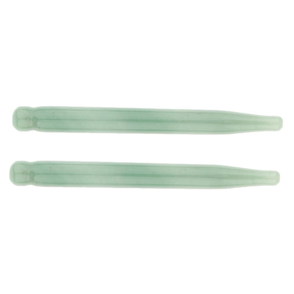 Wswqop 2x Natural Jade Stone Massage Stick Acupuncture Point Massager Gua Sha Tool