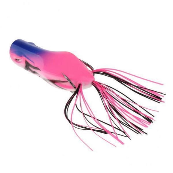 Wswqop 2xLifelike Topwater Frog Fishing Lure Soft Artificial Crankbaits Hook Baits Pink , Pink, 4 Pcs