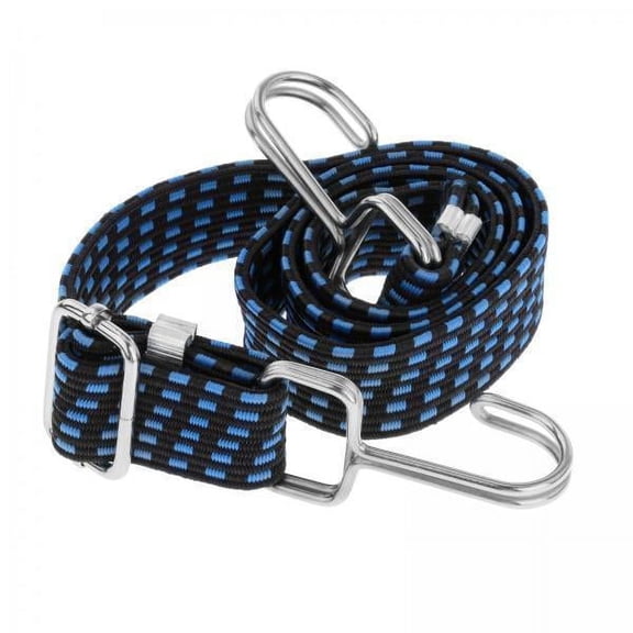 Wswqop 3 Pack Flat Bungee Cord Bungee Straps Tie Down Rope Elastic Band with Hooks Adjustable Latex Wide Design Anti Rust Hooks Suitable for Bikes Cars Motor