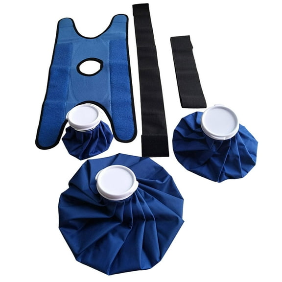 Wswqop 3 Packs Ice Bag with Flexible Wrap for Injuries, Hot & Cold Therapy Pain Relief,