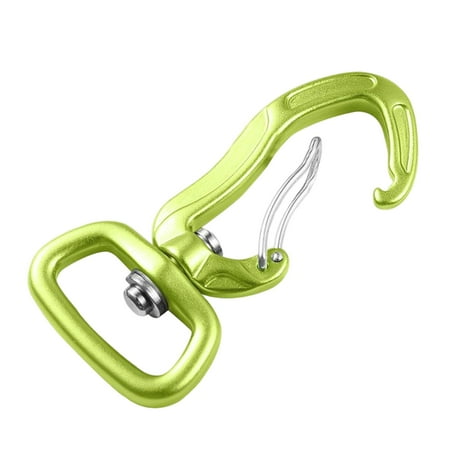 Wswqop 360 Rotatable Swivel Carabiner Clip with Swivel Ring Aluminium Locking Carabiner Green