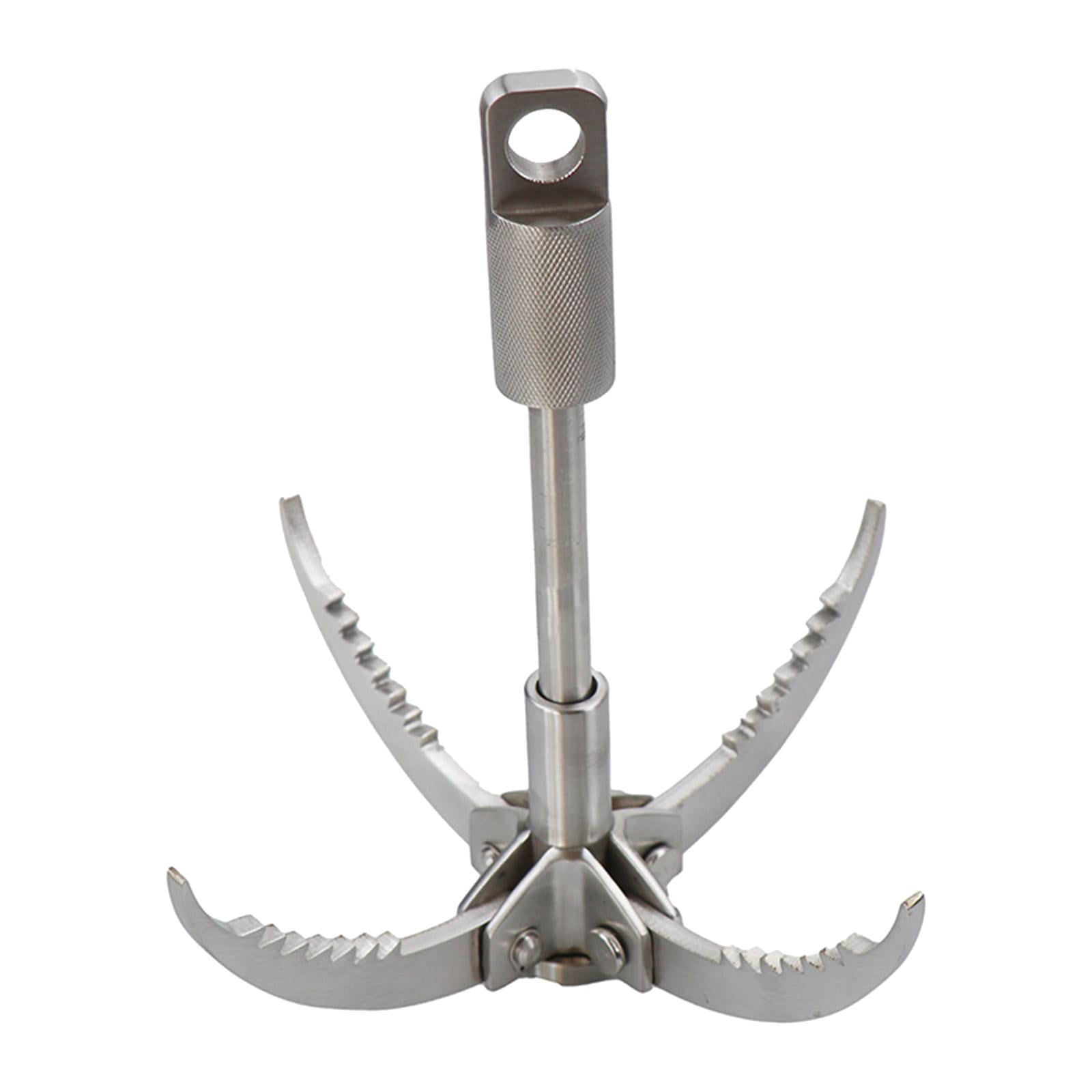 Wswqop 4 Claw Grappling Hook, Durable Multifunction Carabiner Tools for Sports Survival L