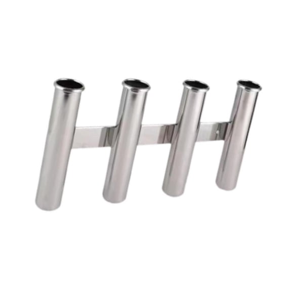 Wswqop 4 Rod Stainless Steel Fishing Rod Holder Kayak Marine Storage Fishing Pole Rack