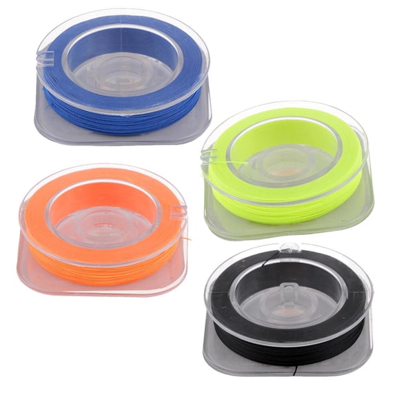 Wswqop 4pcs Rod Guide Wrapping Thread Line Rod Repairing Line for Rod Building 50m