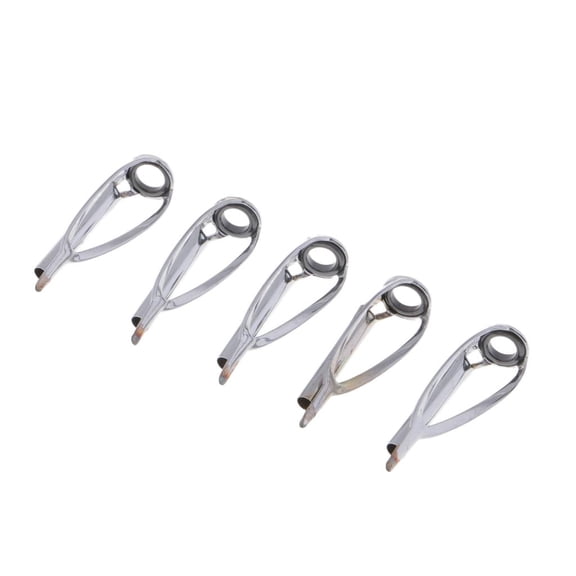 Wswqop 5pcs Guides Tips Rings Rod Eyes Protection Against Bait Cuttlefish Pike Popper Size 3
