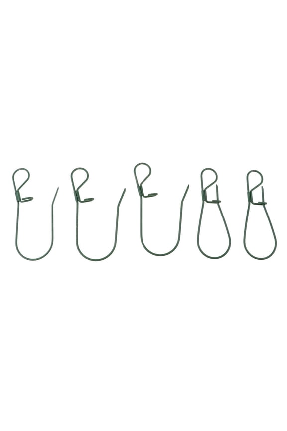 5pcs Steel Live Fish Buckle Backpack Hanging Hook Clip Keychain Oval Green