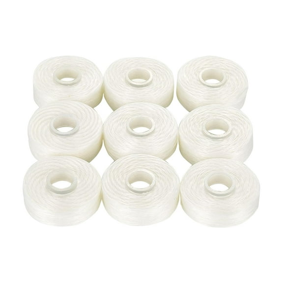 Wswqop 9 Pieces Flat Wires Flosser Replacement Core, Floss Refill Floss 50M Each White.
