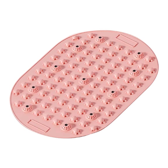 Wswqop Acupressure Mat with Foot Pressure Points, Non-Slip Feet, Pressure Point Massage Pink