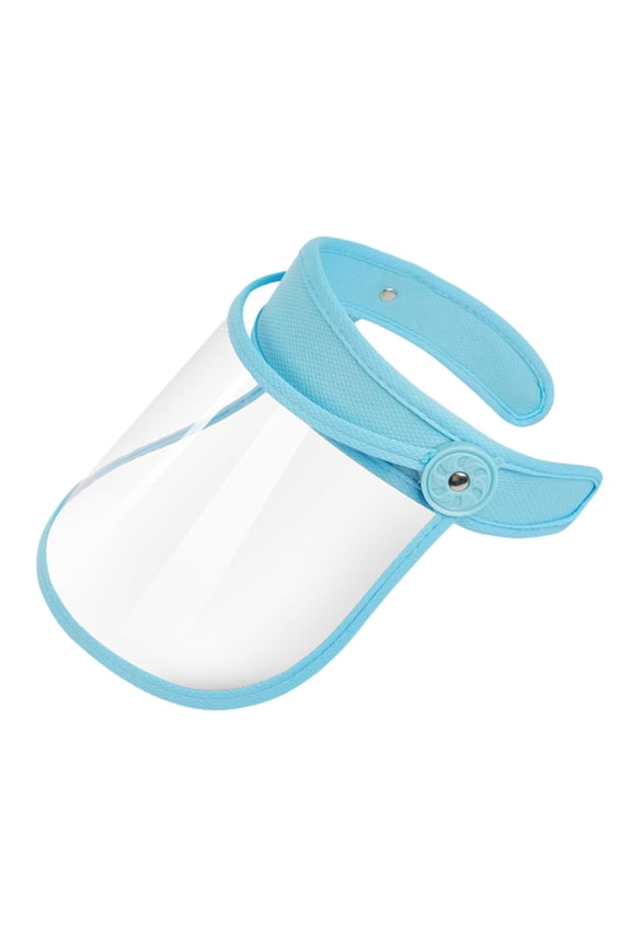 Adjustable Headgear Face Protection Transparent Visor Reusable Multipurpose Full blue