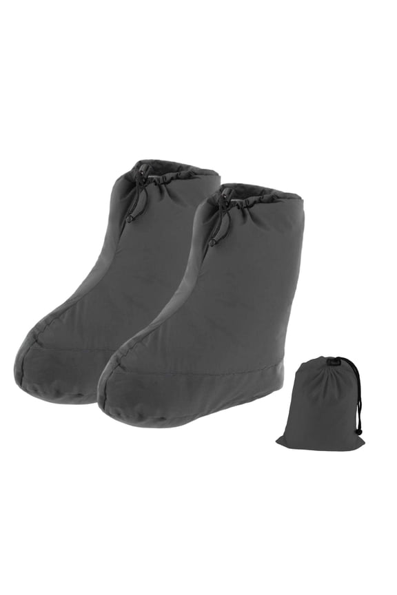 Adult Down Booties, Outdoor Boots, Comfortable Socks, Ankle Boots, Easy to Pack, XL black