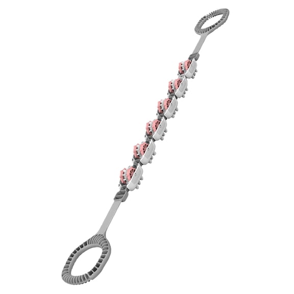 Wswqop Back Massage Roller Rope Handheld Rolling Body Massager Massage Strap for Beauty Pink