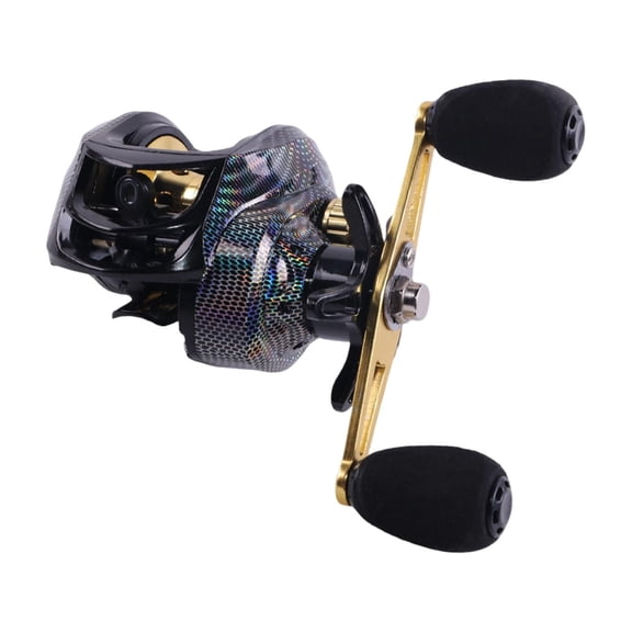Wswqop Baitcaster Fishing Reel Precision Control Accessory with 12-Level Magnetic Brake Left Hand