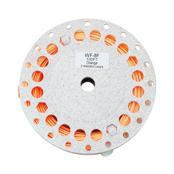 Wswqop Braided Backing Fish Line with Welded Loops Soft PVC Floating Fly Line Universal orange 8F