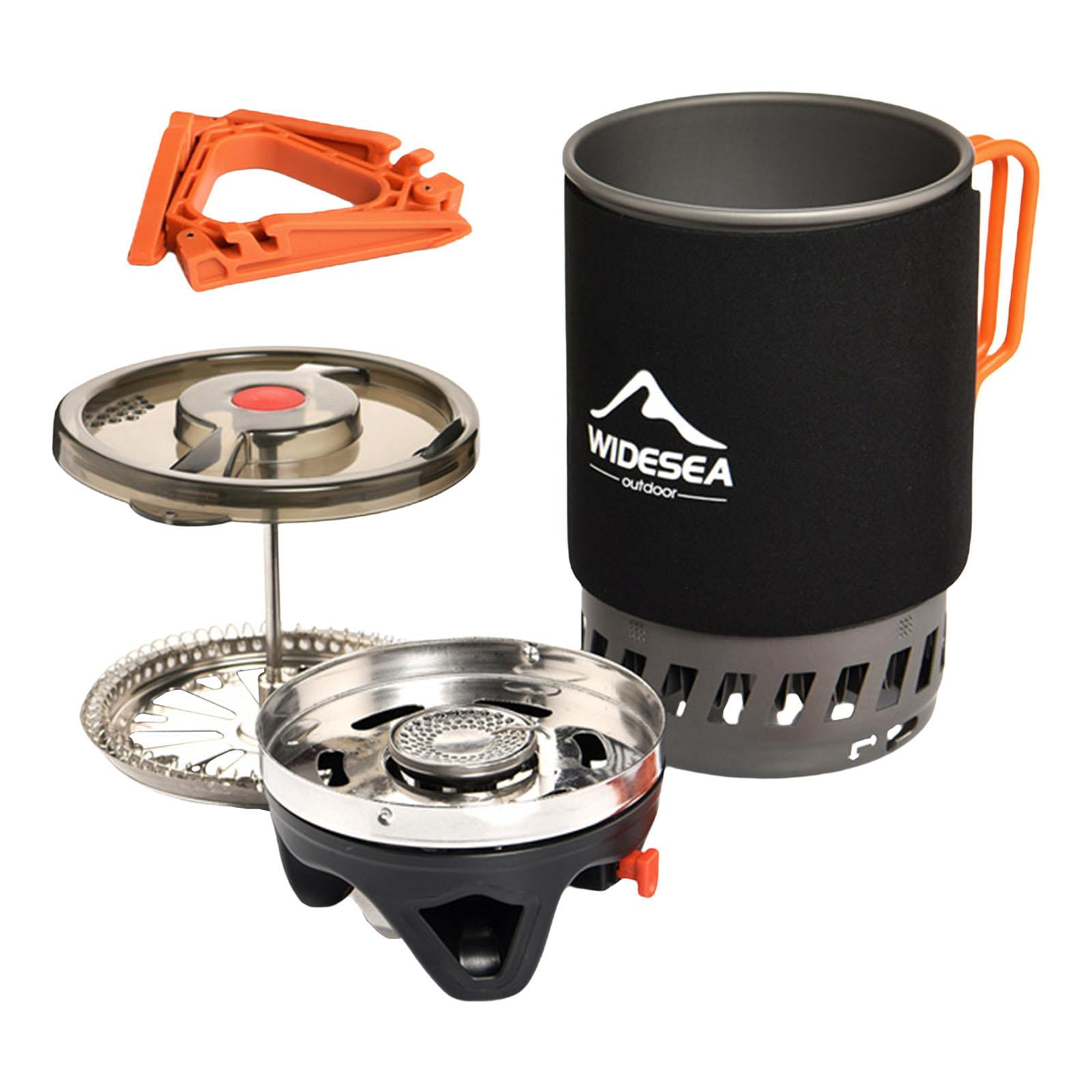 Wswqop Camping Cooking System Coffee Pot Cup with Heat Exchanger ...