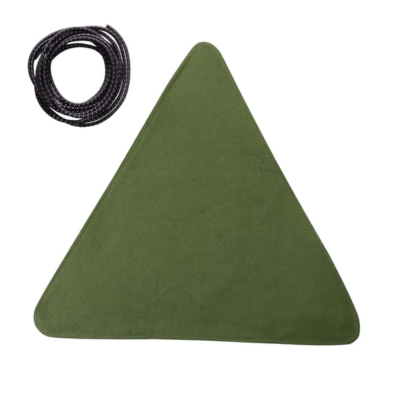 Wswqop Canvas Camping Triangle Stool Cloth Wear Resistant Slacker Folding Fishing Chair Dark Green
