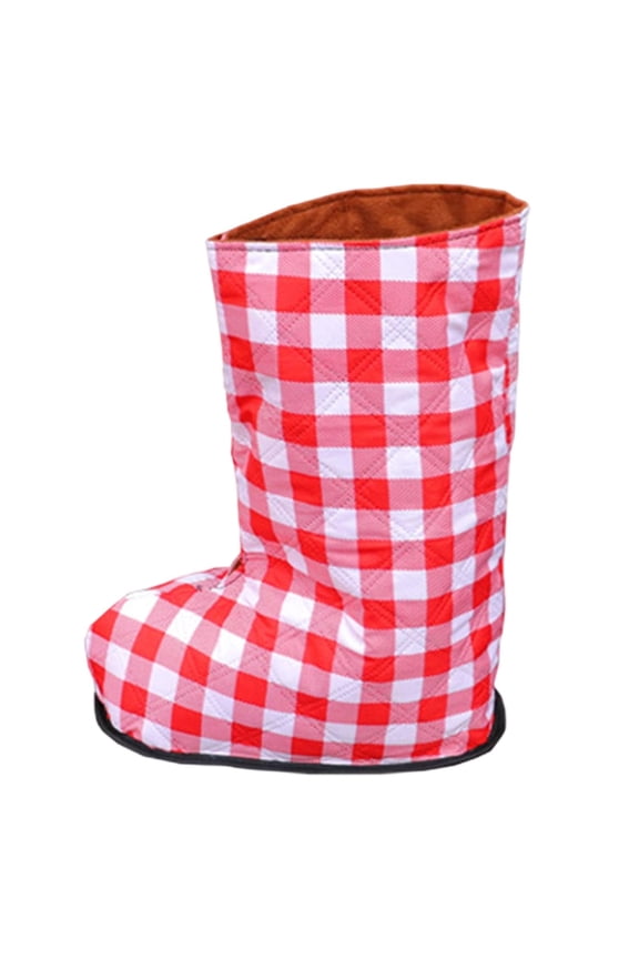 Cast Sock Comfortable, Reusable Adjustable Thick Soft Windproof Breathable Cover Red Grid L