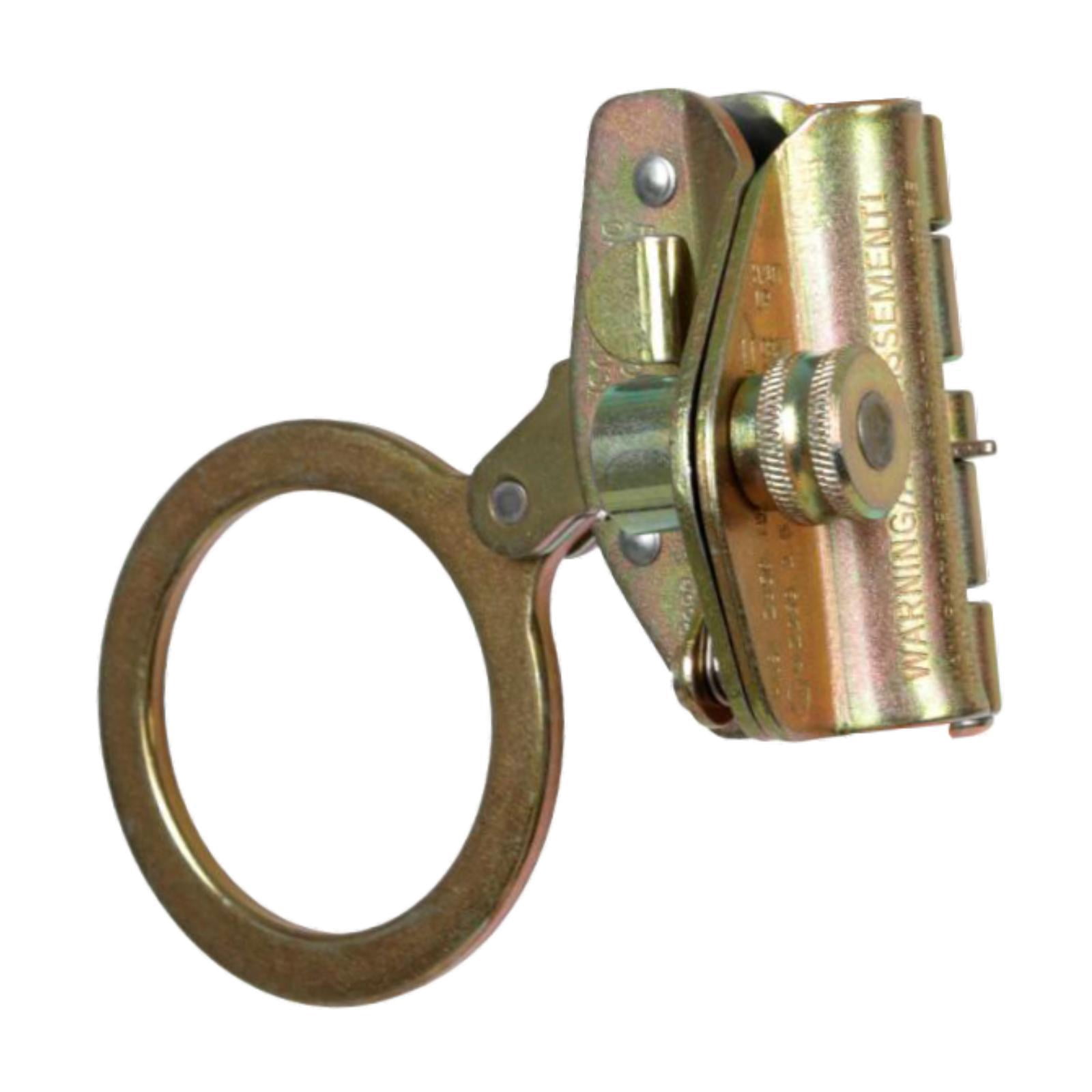 Wswqop Climb Self Locking Rope Grab Alloy Steel Stopper Removable Sturdy Blocker Arrest Style D