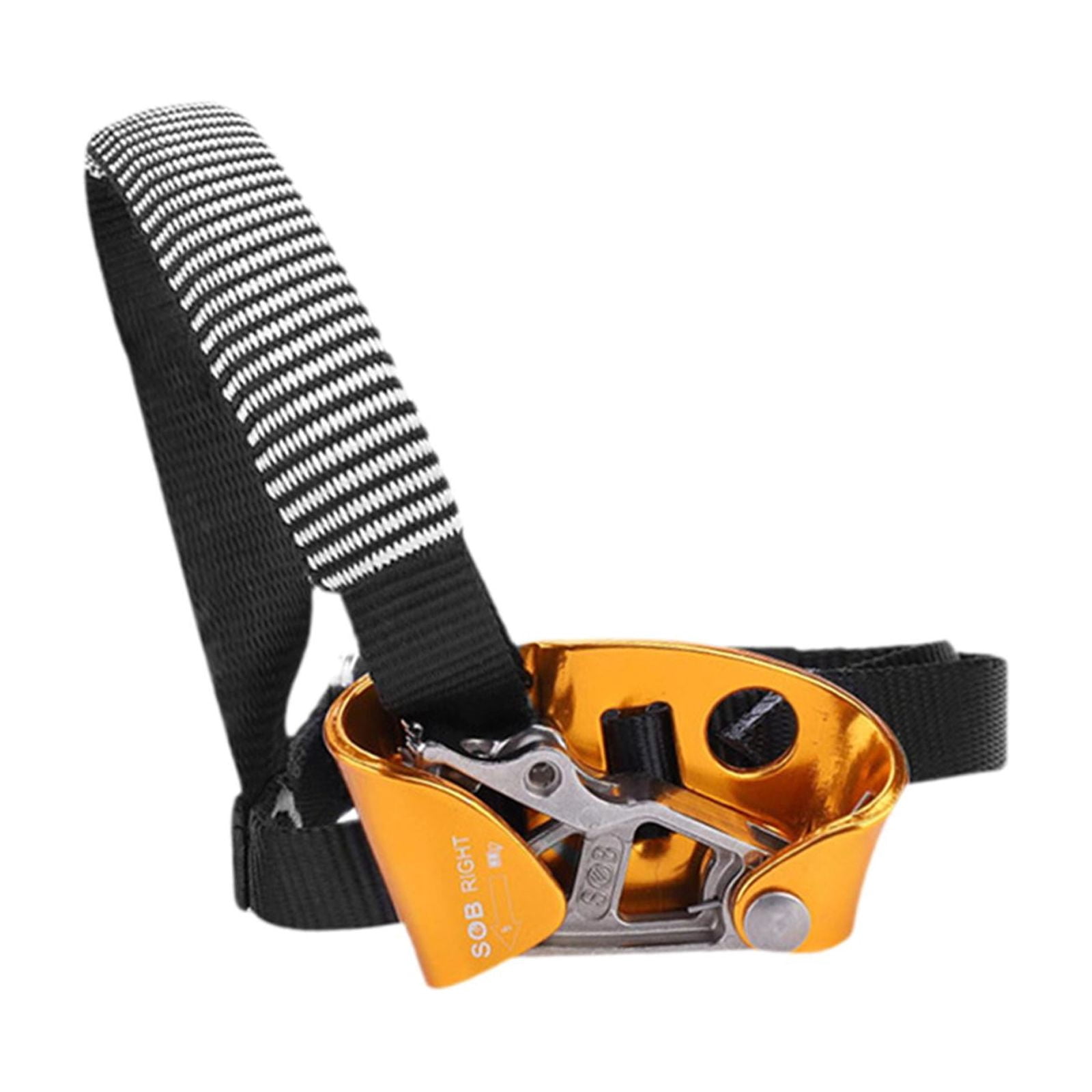 Wswqop Climbing Ascender Load (100 kg) Strength Accessories for Rock Climbing Emergency Right Foot Yellow